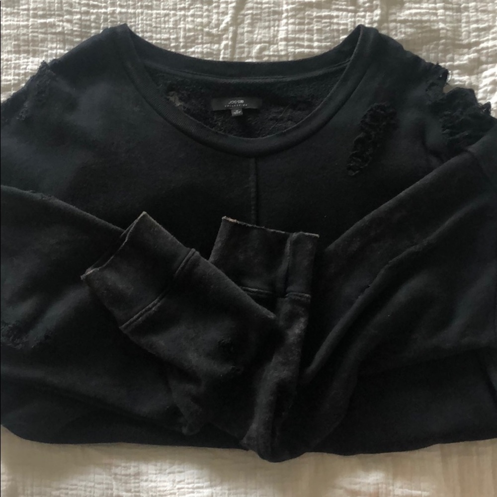Distressed + Faint Acid Washed Joe’s Sweatshirt
